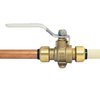 Tectite By Apollo 1/2 in. Brass Push Ball Valve with Flange and Drain FSBBV12DE